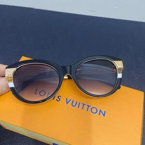 Louis Vuitton Black and Gold Sunglasses